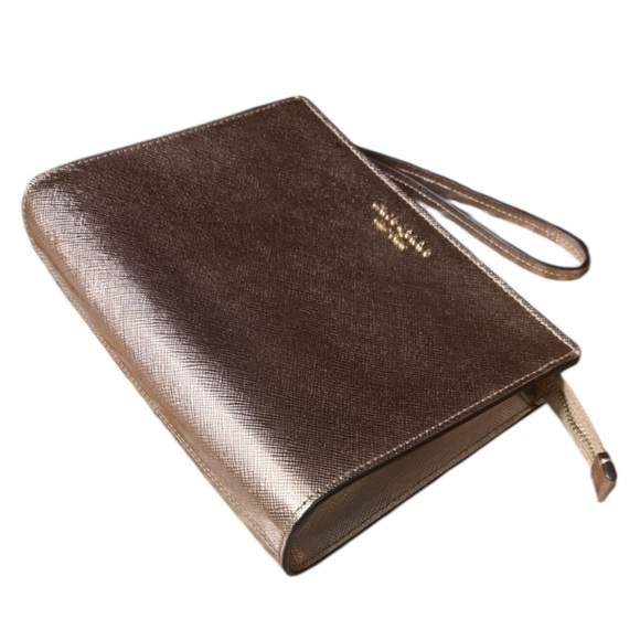 kate spade Handbags - KATE SPADE Metallic Shimmering Pink Cosmetics Bag — SUPER CUTE!!!